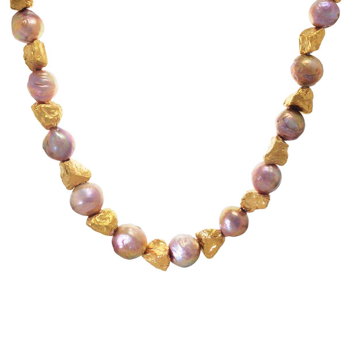 Boulder river pearl gold plated necklace