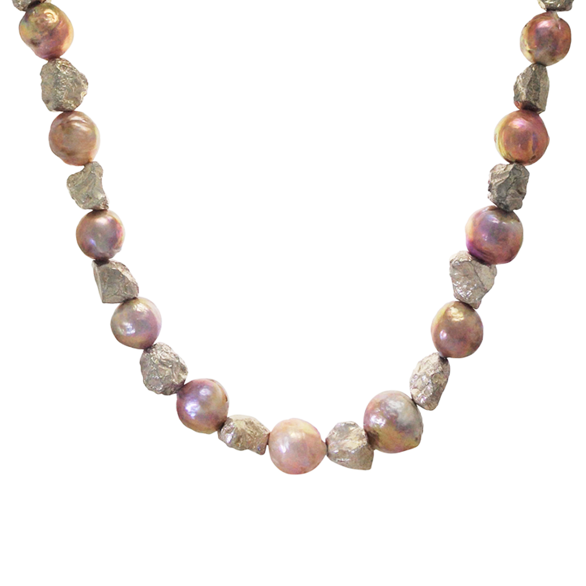 Boulder silver river pearl necklace