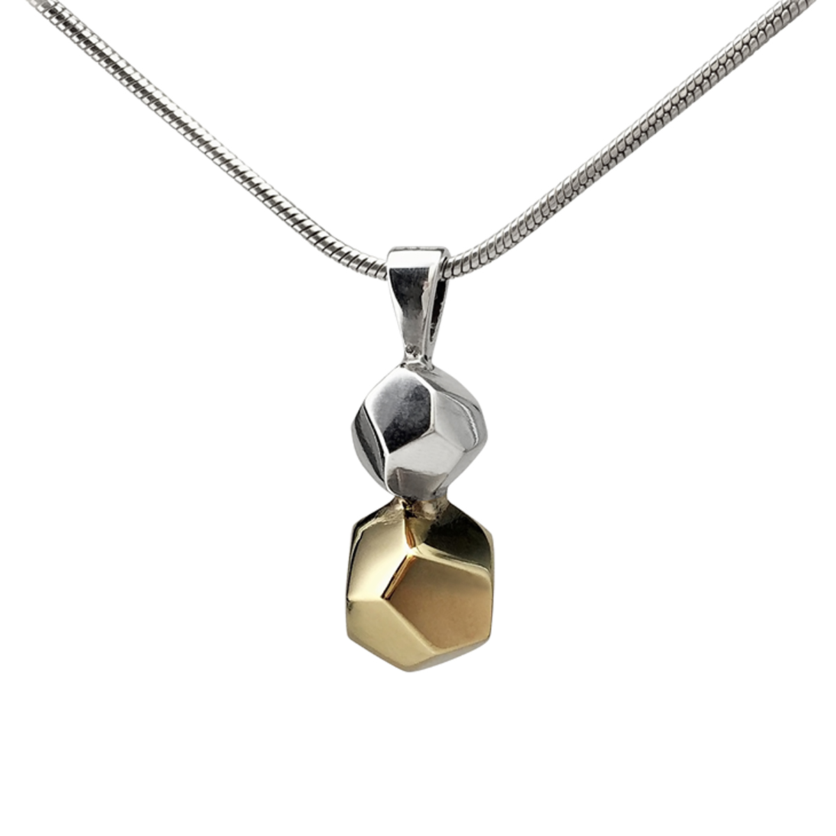 Decca silver and 9ct gold pendant