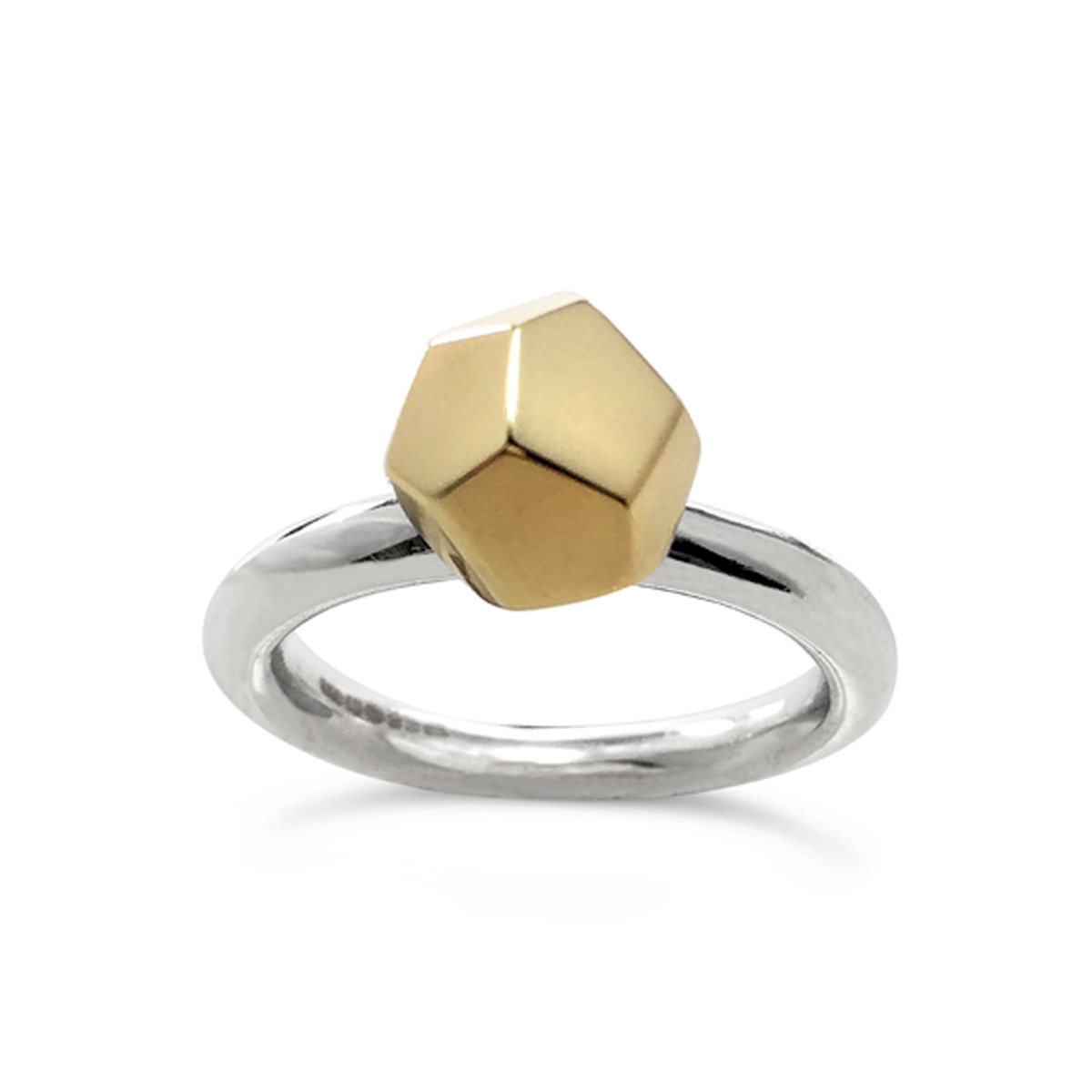 Decca ring 9ct gold and silver