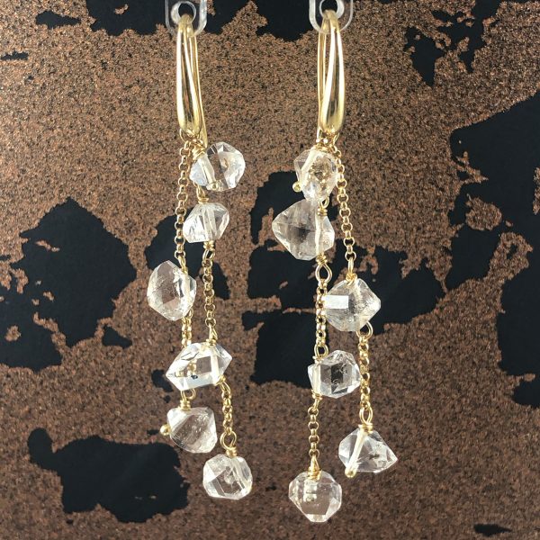 Waterfall crystal quartz earrings