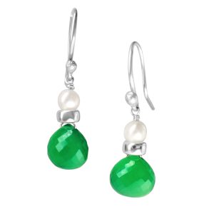 Perfume Bottle green onyx earrings