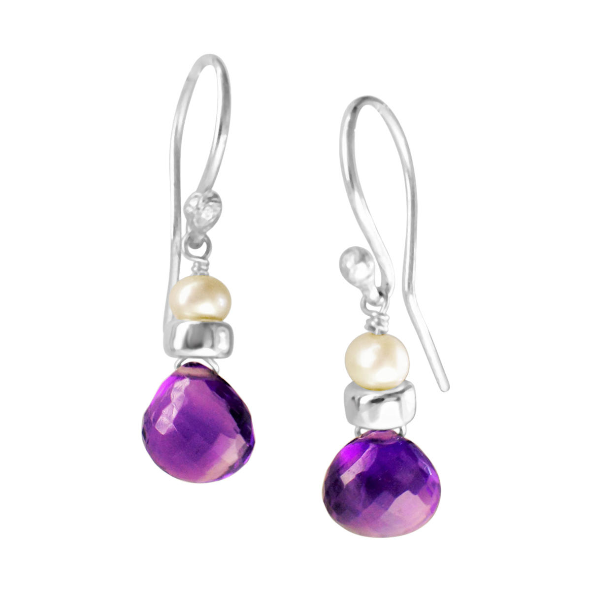 Perfume Bottle amethyst earrings