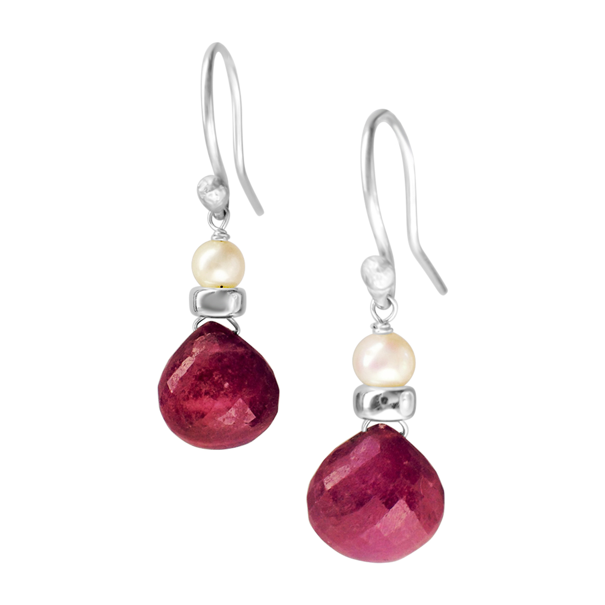 Perfume Bottle pink sapphire earrings