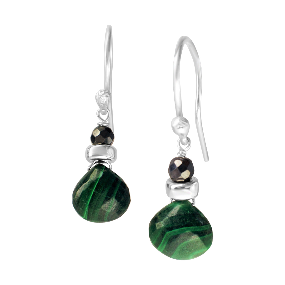 Perfume Bottle malachite earrings